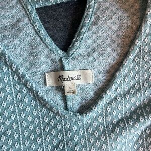 Madewell Jacquard Peekaboo Back Crop Tank in Faded Shale Size L